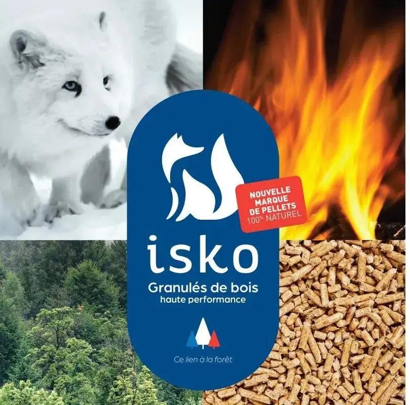 Demi-palette granulés de bois ISKO – 35 sacs de 15 kg – DIN+ 100% résineux Piskorski Bois Énergie