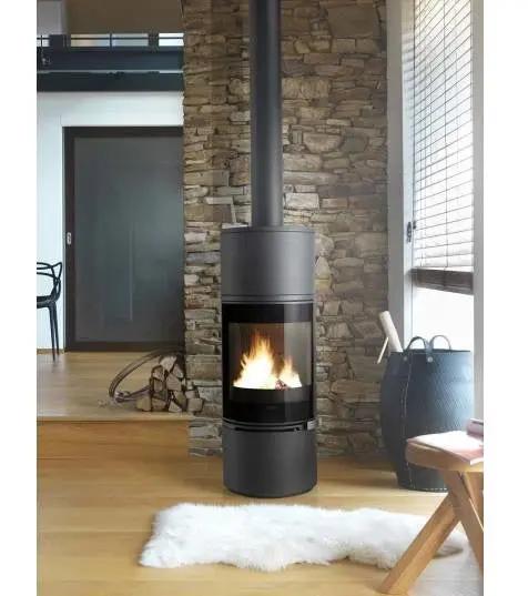 Poêle à bois Invicta Alcor 6 kW – Design moderne, fonte anthracite, vitre panoramique INVICTA